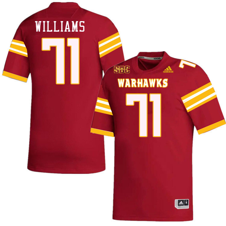 #71 Chris Williams Louisiana-Monroe Warhawks College Football Jerseys Stitched-Red